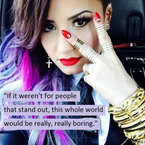 This quote from when Demi was the guest editor of Seventeen is so true ...