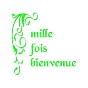 Wall Decal Mille fios bienvenue Vinyl letter quote Removeable