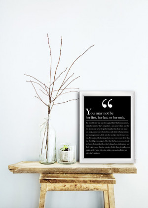 Bob Marley love quote Wedding Gift You may not be her first Romantic ...