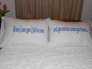 Great Wedding Gift Idea, Lovely Quote - When I saw you I fell in love ...