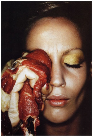 cure for a black eye, Jerry Hall, Paris 1974 (via ana_lee: Helmut by ...