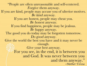 ... life and never let negative people bring you down, stress you out and