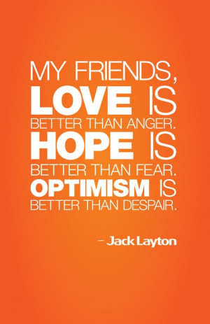 Love, Hope, and Optimism