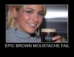 Brown Coffee Epic Fail Moustache