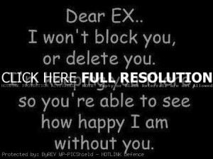 ex girlfriend quotes, deep, meaning, sayings, block