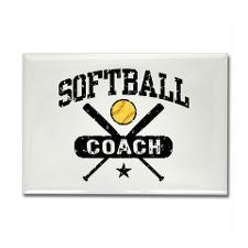 Softball Coach Rectangle Magnet for