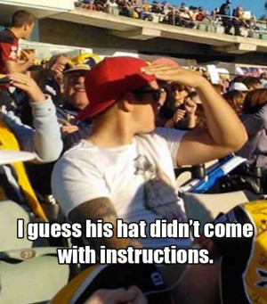 Funny fails – I guess his hat..