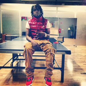 chief-keef-red-moncler-tib-quilted-down-vest-jordan-gym-red-spizike-2 ...