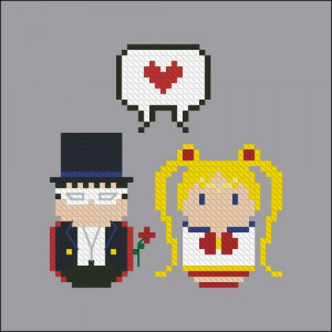 Home Sailor Moon and Tuxedo Mask - Mini People in Love
