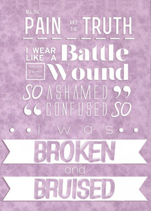 Warrior - Demi Lovato lyrics. I highly suggest you listen to this song ...
