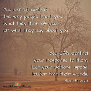 You can't control other people