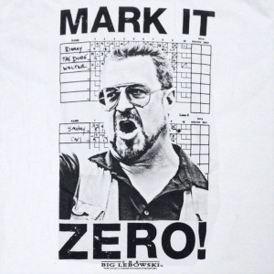 Big Lebowski Mark It Zero T Shirt White picture