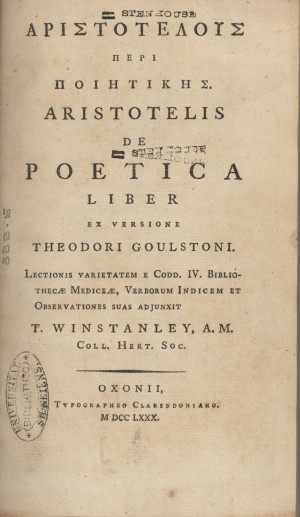 Opinions on Poetics (Aristotle)
