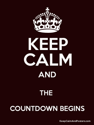 KEEP CALM AND THE COUNTDOWN BEGINS Poster