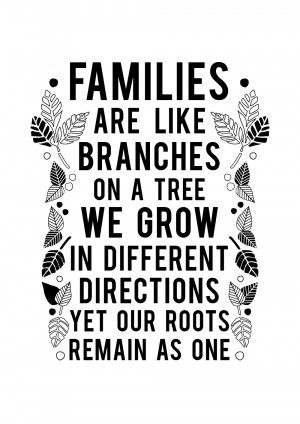 FAMILIES ARE LIKE BRANCHES ON A TREE’ WALL ART