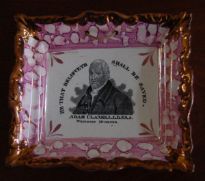 ... lustre and bright copper lustre edge.Impressed mark 'Dixon' on reverse