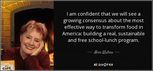 ... America: building a real, sustainable and free school-lunch program