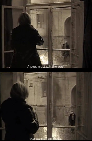 ... idolaters” in ‘Mirror’ by Andrei Tarkovsky, 1975, at 1hr 12mins