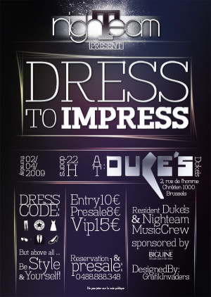 Dress To Impress Logo Dress to impress - front flyer