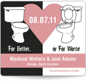 Toilet Wars Save the Date Magnets