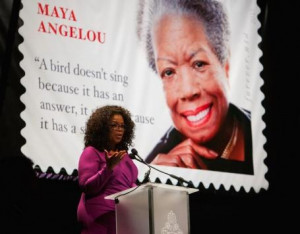 Maya Angelou postage stamp features quote from someone else