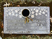 The gravesite of Malcolm X and Betty Shabazz in Ferncliff Cemetery