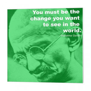 Evive Designs 10511 Gandhi - Change Quote Wall Art Print