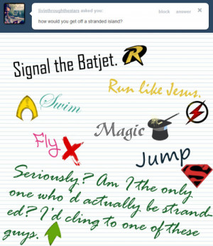 Young Justice If You Where Stranded on an Island?