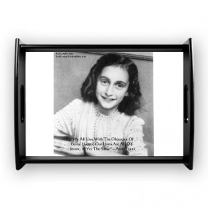 ... & Entertaining > Anne Frank Live To Be Happy Quote Large Serving Tr