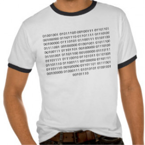 Geek Shirt Binary code with real message