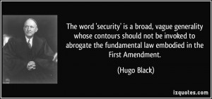 The word 'security' is a broad, vague generality whose contours should ...