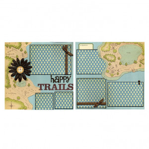 Happy Trails - Two Premade Scrapbook Pages. $27.95, via Etsy.