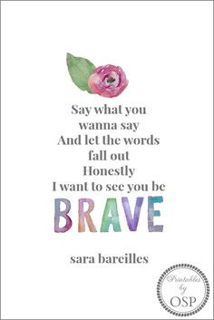 bareilles inspiring song lyrics quotes and lyrics brave lyrics quotes ...