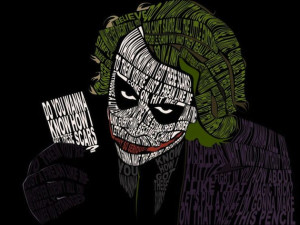 Portrait Of Heath Ledger’s Joker Made From Menacing Quotes