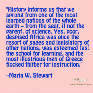 Quote of the Day: Maria W. Stewart on Africa