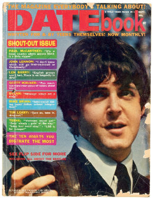 graces the cover of the September 1966 cover of Datebook magazine
