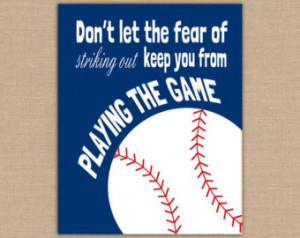Quote PRINTABLE Signs. Sports Decor. Baseball Sign. Children's Wall ...
