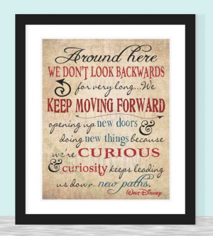 Walt Disney Quote Typography Print - Keep Moving Forward - 8x10 Wall ...