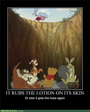 lotion, basket, winnie the pooh, tigger, piglet, hannibal lector ...