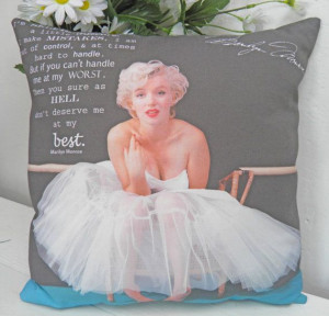 Marilyn Monroe Quote Signature Pillow 12 x 12 by TheSewingCroft, £12 ...