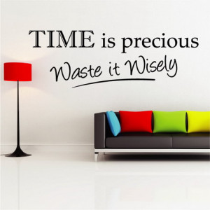 Time Is Precious Waste It Wisely - Time Quote