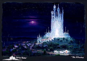 Peter Ellenshaw - Cinderella - The Glass Castle - Chiarograph