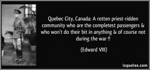 Quebec City, Canada: A rotten priest-ridden community who are the ...