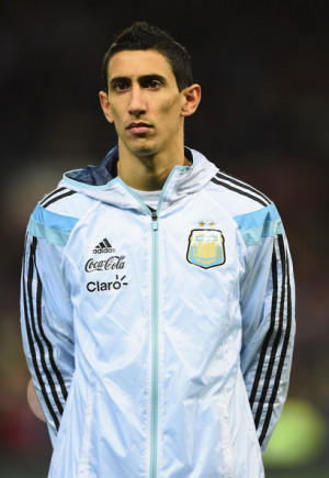 Angel Di Maria Angel Di Maria of Argentina of Argentina lines up for ...