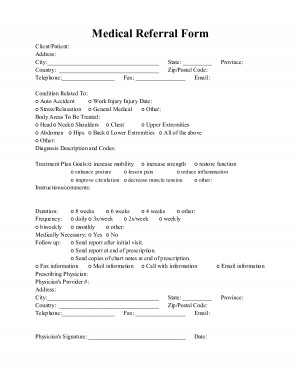 Medical Referral Form Doc picture