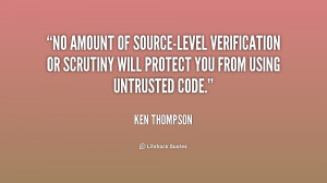 ... or scrutiny will protect you from using untrusted code