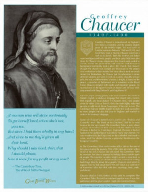 Great British Writers - Geoffrey Chaucer Art Print
