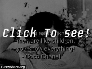 Coco Chanel Quote about men
