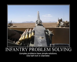 There are quite a few problems that can be solved with a bullet :D