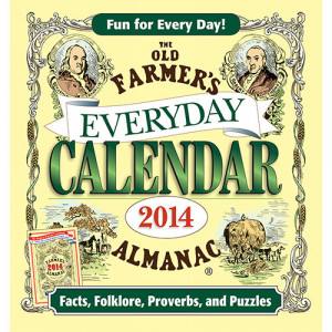 Ever popular Farmers Almanac calendar in the version.